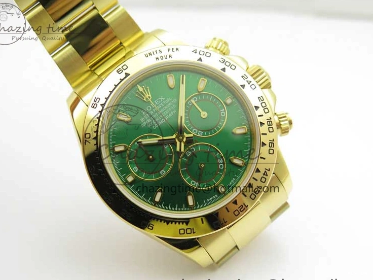 MiroTime 0302 Minimalist Daytona YG KKF 1:1 Best Edition 904L Steel Green Dial on YG Bracelet A 2451